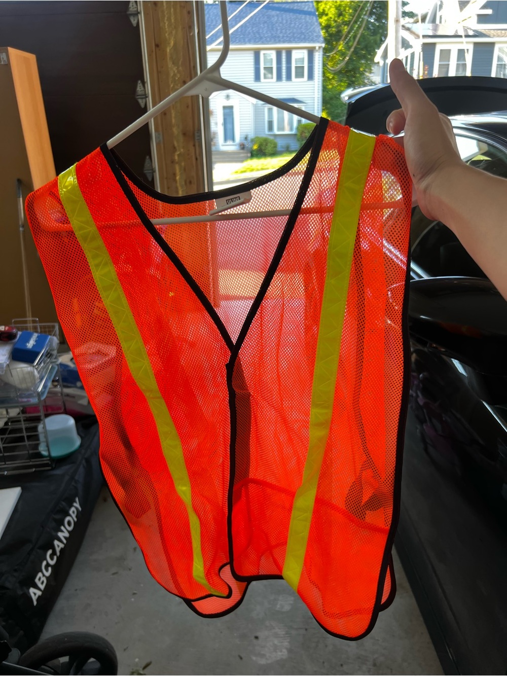ULINE High-Visibility Safety Vest in Neon Orange